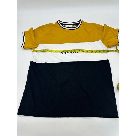 Ricky Singh Women’s Color Block T-Shirt Graphic Tee “ Savage” Crew Neck Sz S Mul - Picture 5 of 7